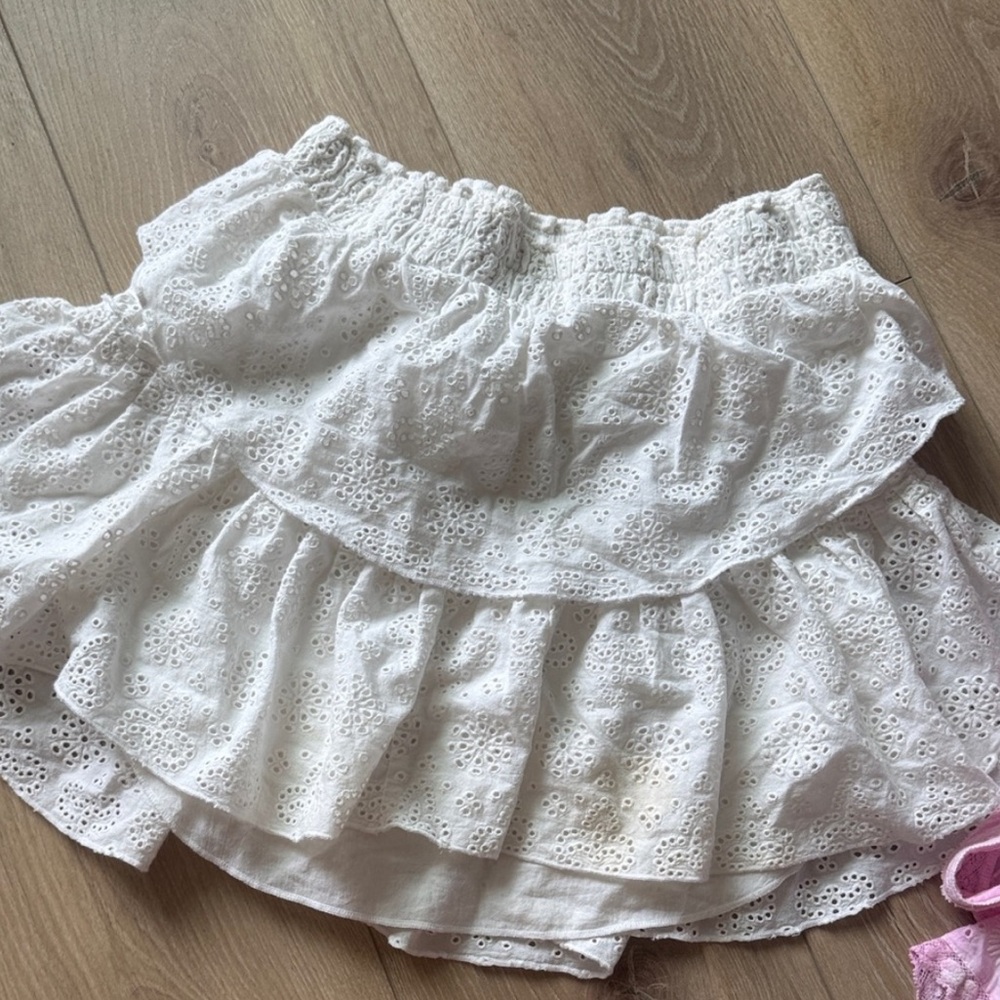 LOVESHACKFANCY RUFFLE MINI SKIRT